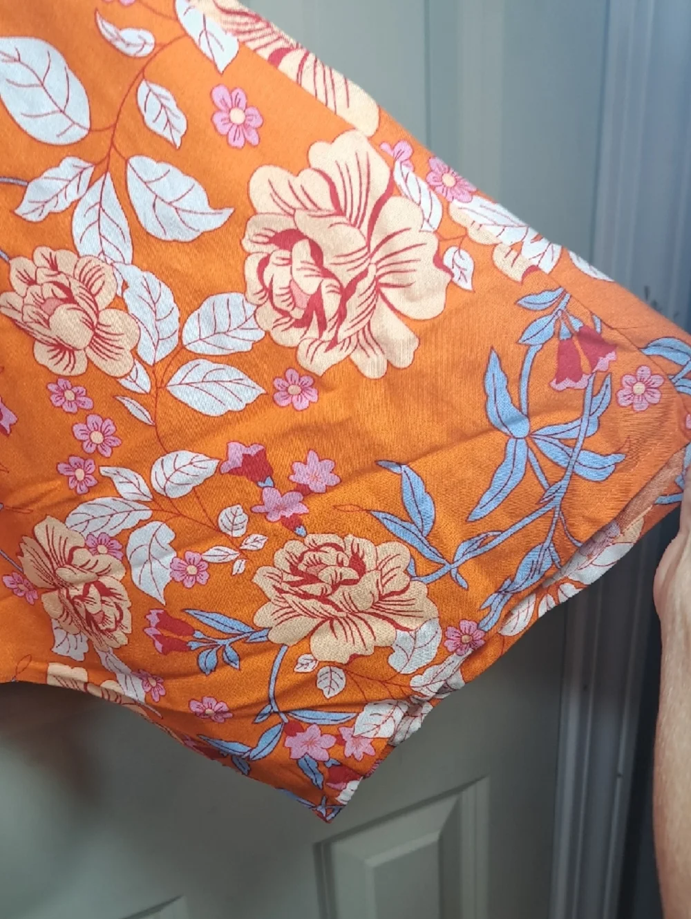 LASCANA Orange Floral V-Neck Blouse - Picture 4 of 4